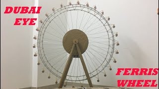 How to make cardboard ferris giant wheel powered by dc battery- Dubai Eye - Part 1