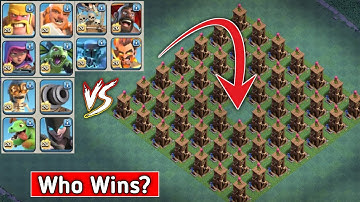 (55x)Archer Tower Vs Builder Base Troops | Clash Of Clans