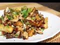 Самая вкусная жареная картошка с грибами вешенками.