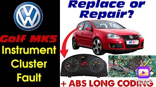 VW Golf mk5 Instrument Cluster (Micronas) How to Remove, Fix + Refit + set ABS Long coding