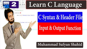 [Urdu] what is c Language syntax || what is header file || by Sufyan Shahid