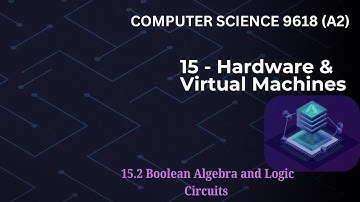 15.2 - Boolean Algebra and Logic Circuits - HARDWARE & VMs - Computer Science 9618 (A2 Level)
