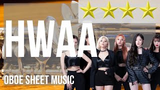 Oboe Sheet Music How To Play Hwaa By Gi Dle