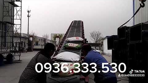 Băng tải cao su nâng hạ bốc xếp hàng hóa bào bì và thùng catton tốt nhất