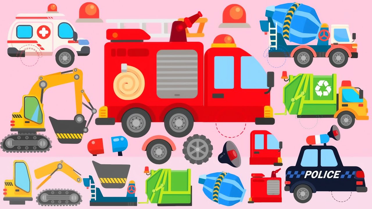 Car and Truck Puzzle - Rescue Ambulance and Fire Truck Game | Android Gameplay