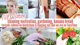 Clean With Me Gardening My Fav Banana Bread Recipe Teriyaki Salmon Hanging Out Facetime Lovemeg