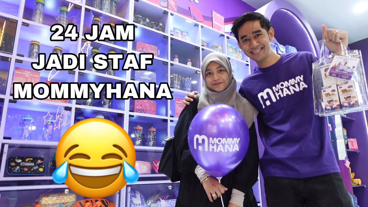 24 JAM JADI STAF MOMMYHANA 😂 AQIL MAIN BADMINTON DENGAN ABANG AJI 😝