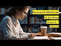 Research Methods (Lesson # 2)