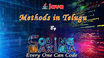 Java Methods in telugu with Animation from coding maxima with animations. | java
