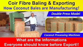 Coir Fibre Baling & Exporting | Coconut Bales | Double Press Model | English | Essar Engineers