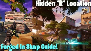 Fortnite Forged In Slurp Challenges, Dance at Compact Cars, Lockies Lighthouse, Hidden "R" Location