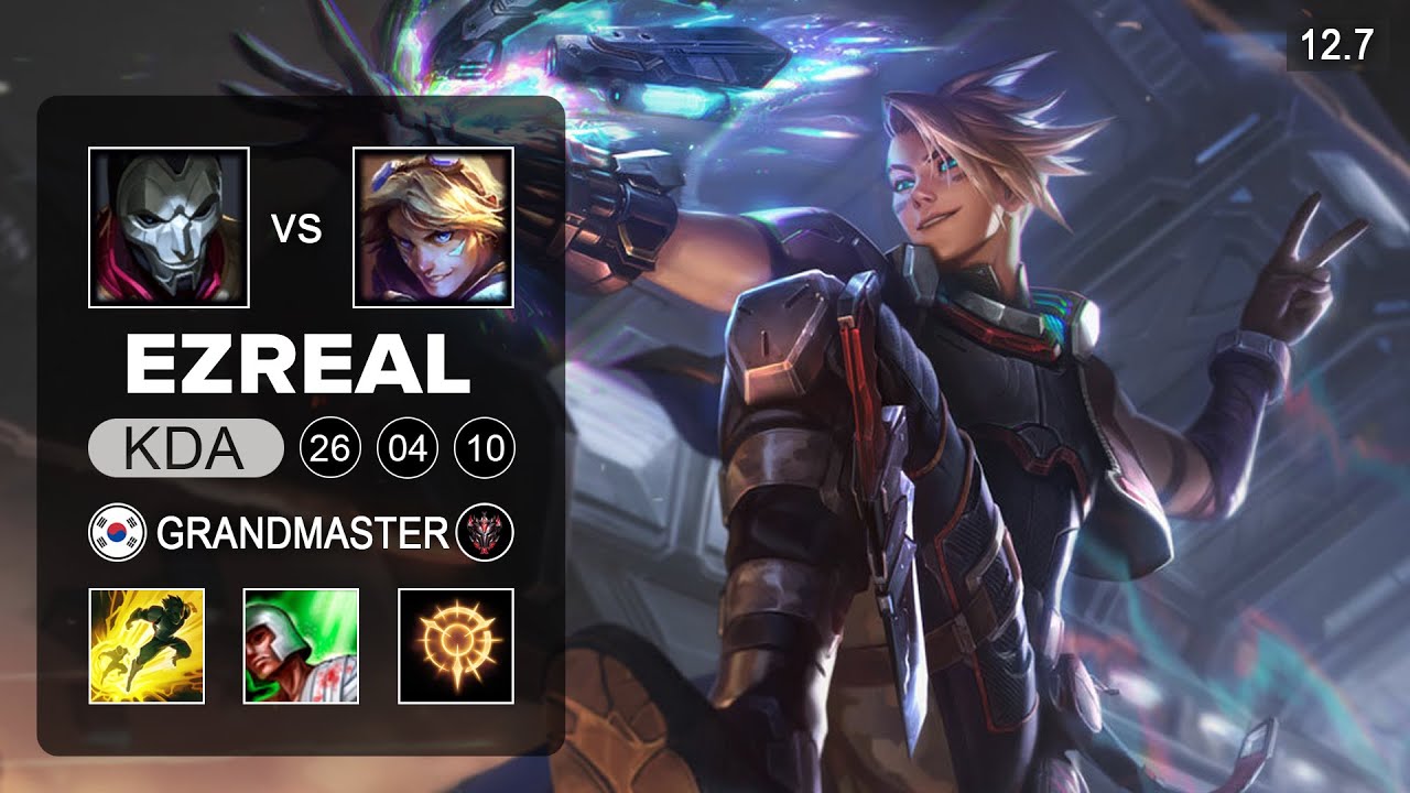 Ezreal vs Jhin ADC - KR Grandmaster - Patch 12.7 Season 12