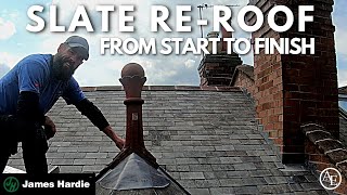 SLATE RE-ROOF: FROM START TO FINISH