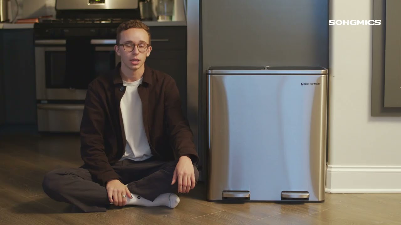 SONGMICS 16 Gallon Step Trash Can ULTB60NL