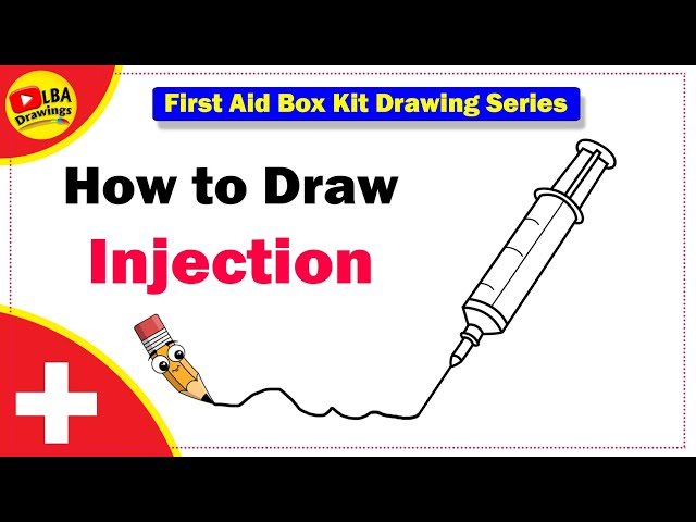 First Aid box drawing  How to draw Injection, Tablets, Medicine