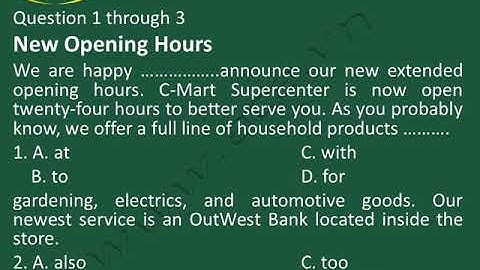 Luyện thi Toeic - Developing - Unit 13/14