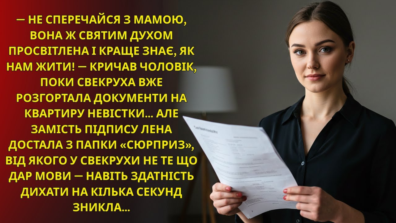 Свекруха планувала забрати квартиру у невістки, але несподіваний вчинок Лєни все змінив