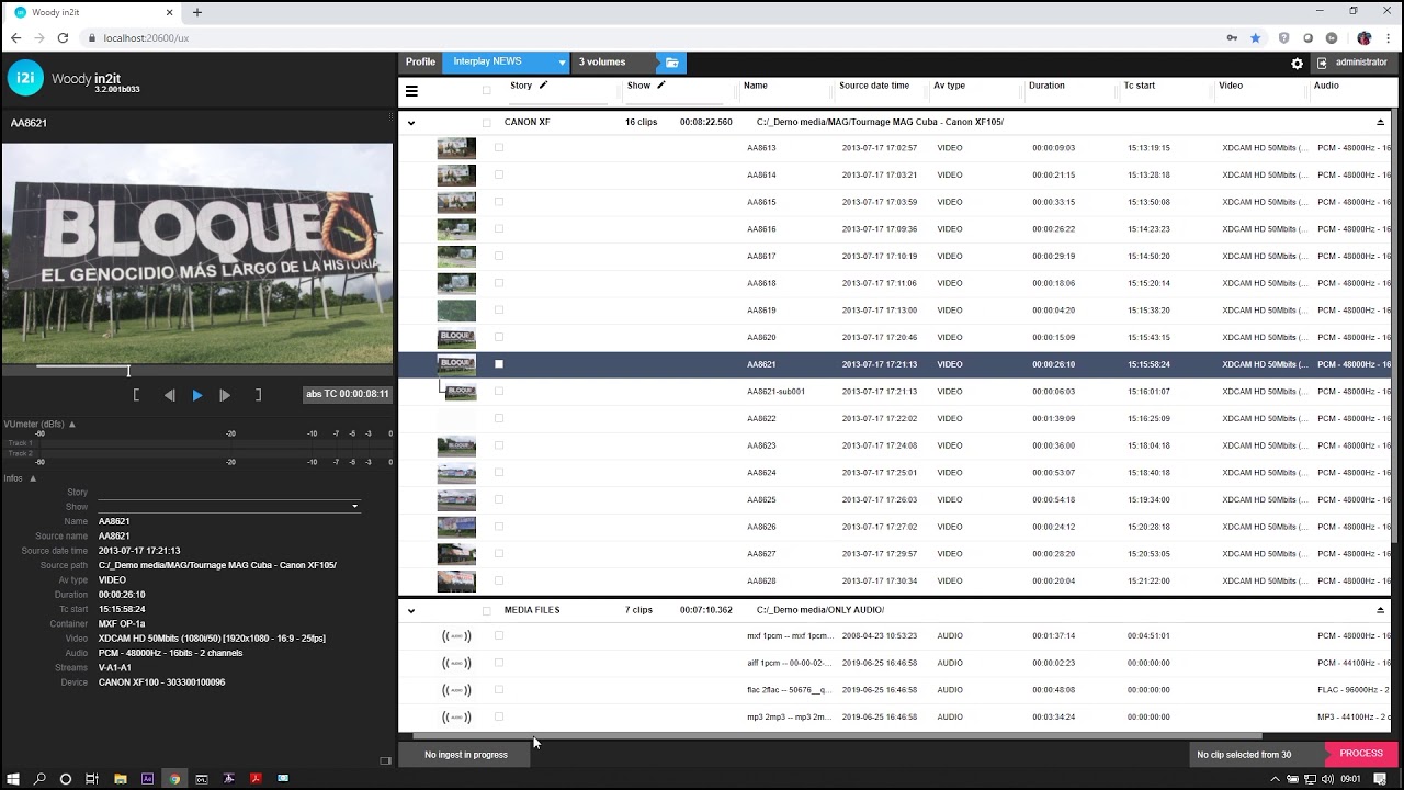 Woody in2it tour - The intuitive solution for all ingest workflows