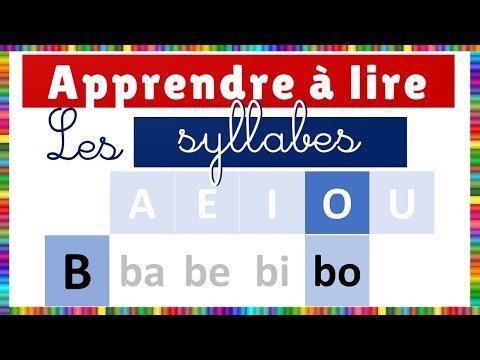 Vidéo: Comment Apprendre à Lire Les Syllabes