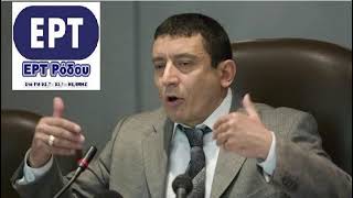 Ο Ευάγγελος Κρητικός στο ραδιόφωνο της ΕΡΤ Ρόδου στις 8 Μαρτίου 2022..