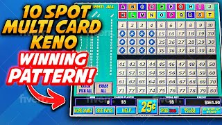 10 Spot Multi Card Keno Winning Pattern