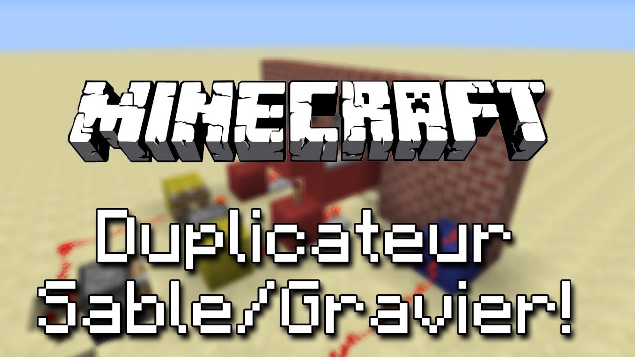 Redstone - Duplicateur de Sable/Gravier - YouTube
