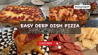Easy Deep Dish Pizza//Mouthwatering