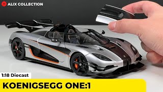 Unboxing of Koenigsegg One 1:18 Scale Model Car by AUTOart Models (4K)