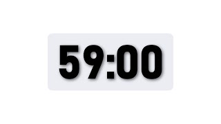 59 Minute Timer - Minimal Countdown Timer [Light Theme]