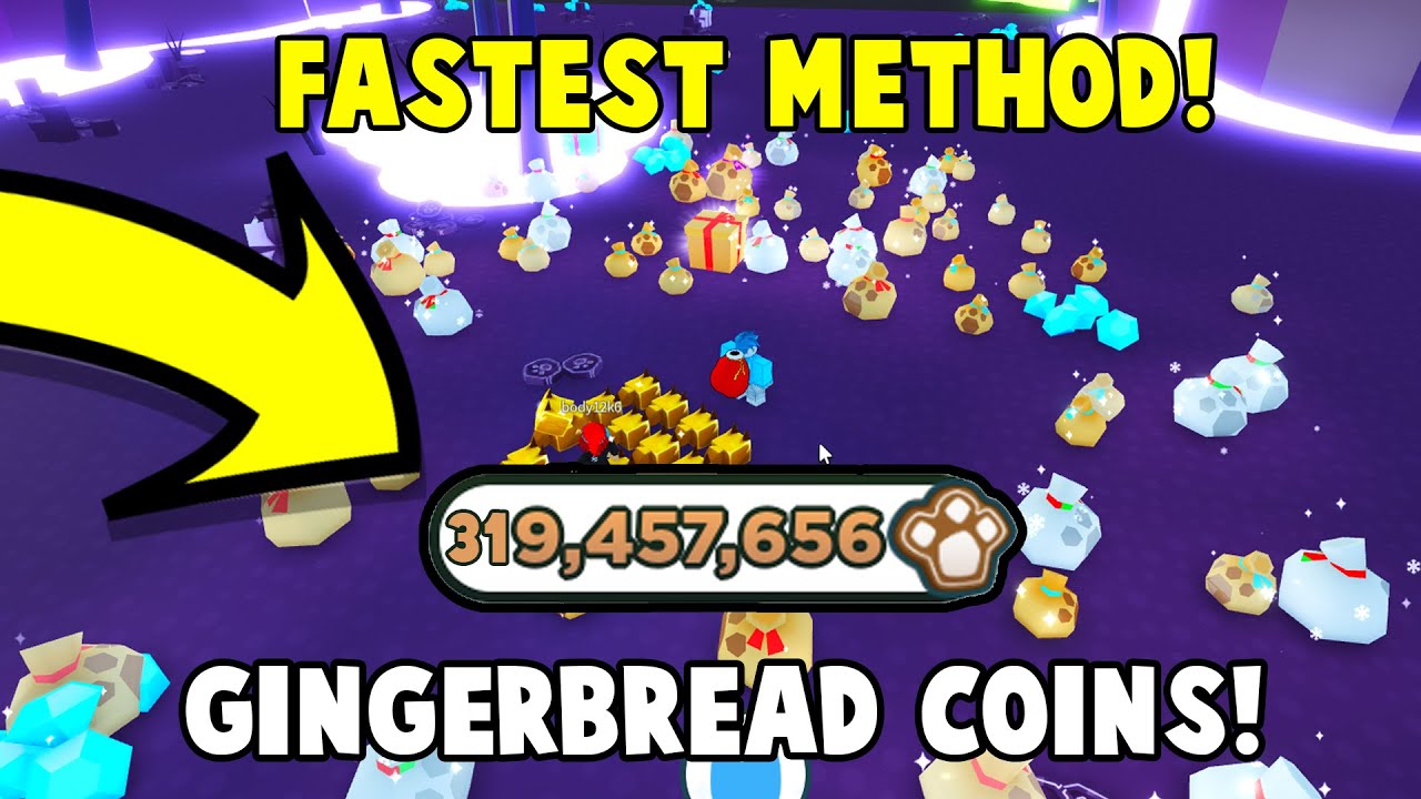 *FASTEST* HOW TO GET GINGERBREAD COINS FAST! In Pet Simulator X Christmas Update!