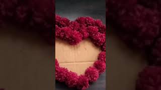 yarn pompom heart shape diy ❤️?