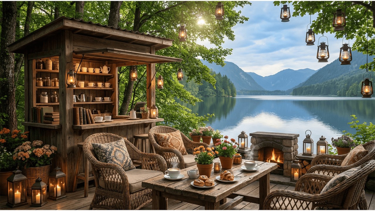 Peaceful Outdoor Café Jazz 🍃 Morning Smooth Jazz for Focus & Relaxation