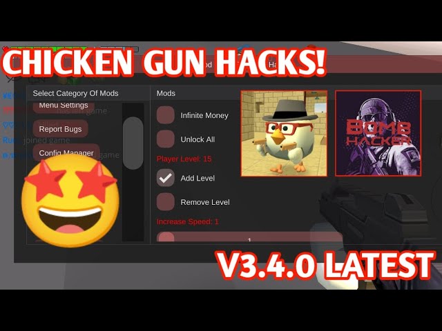 INCRÍVEL! 😱 O MELHOR MOD MENU PARA CHICKEN GUN》NO ADS + MONEY