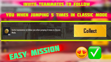 Invite teammates to follow you when jumping 5 times in Classic mode