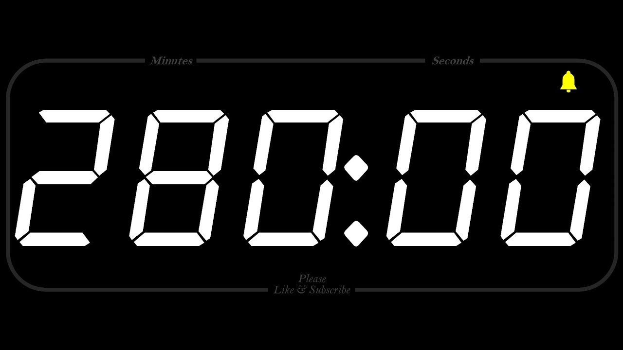 280 Minute - Timer \U0026 Alarm - 1080P - Countdown