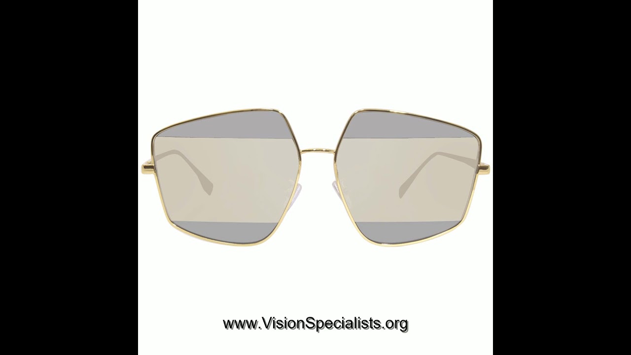 FENDI GOLD/SILVER MIRRORED STRIPED UNISEX SUNGLASSES FE40016U FOL512AHFEF1F6M_02?wid=2000&  main image 4