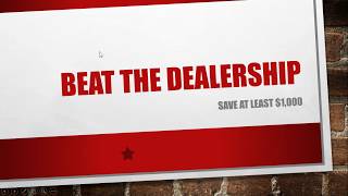 Beat The Dealership - Dealer Holdback