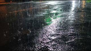 Relaxing Night Rain on Wet Asphalt White Noise - Calming Rain Sound for Better Sleep and Studying