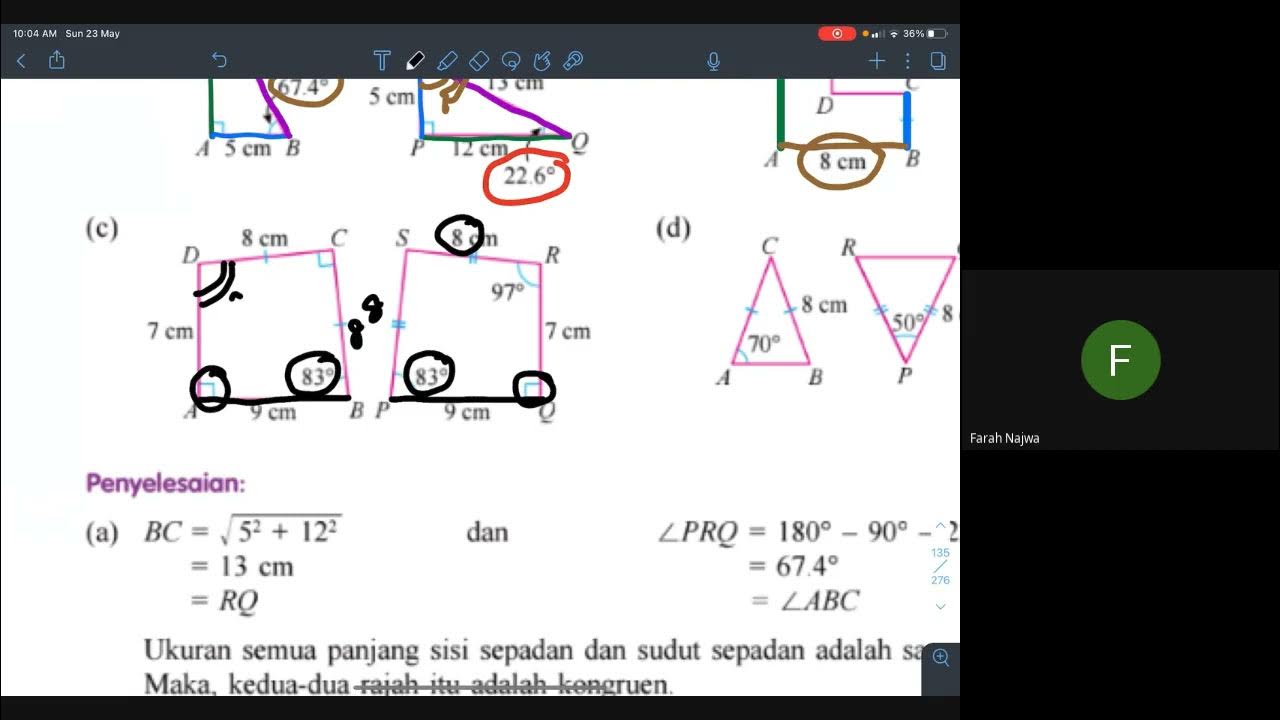 MATEMATIK TINGKATAN 5 KEKONGRUENAN (SIFATSIFAT KONGRUEN)  YouTube