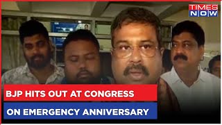 'Congress is Dangerous For India', Says Union Minister Dharmendra Pradhan On Emergency Anniversary