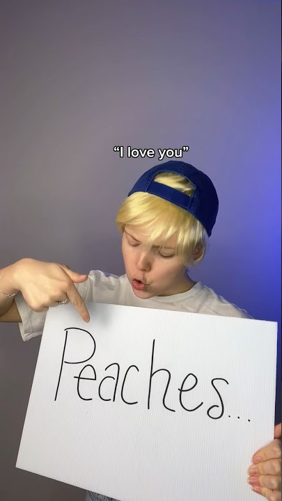 Your boyfriend embarrasses you with his PROMPOSAL… #peaches #prom #promposal
