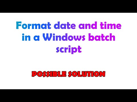 Format date and time in a Windows batch script
