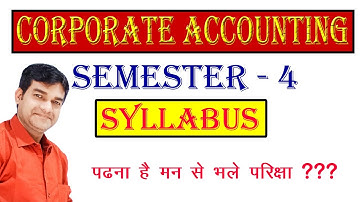 Syllabus of Corporate Account | Corporate Account Syllabus| Corporate Accounting | #semester4 |