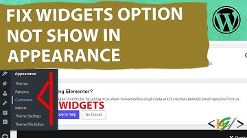 How to Fix Widgets Option Missing in WordPress | Fix Widgets Disappeared from WordPress Appearance