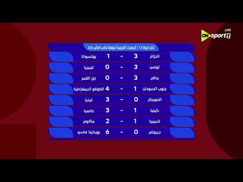 تصفيات كأس العالم 2026 تعرف على نتائج الجولة ال 7 من التصفيات الأفريقية المؤهلة لكأس العالم 2026