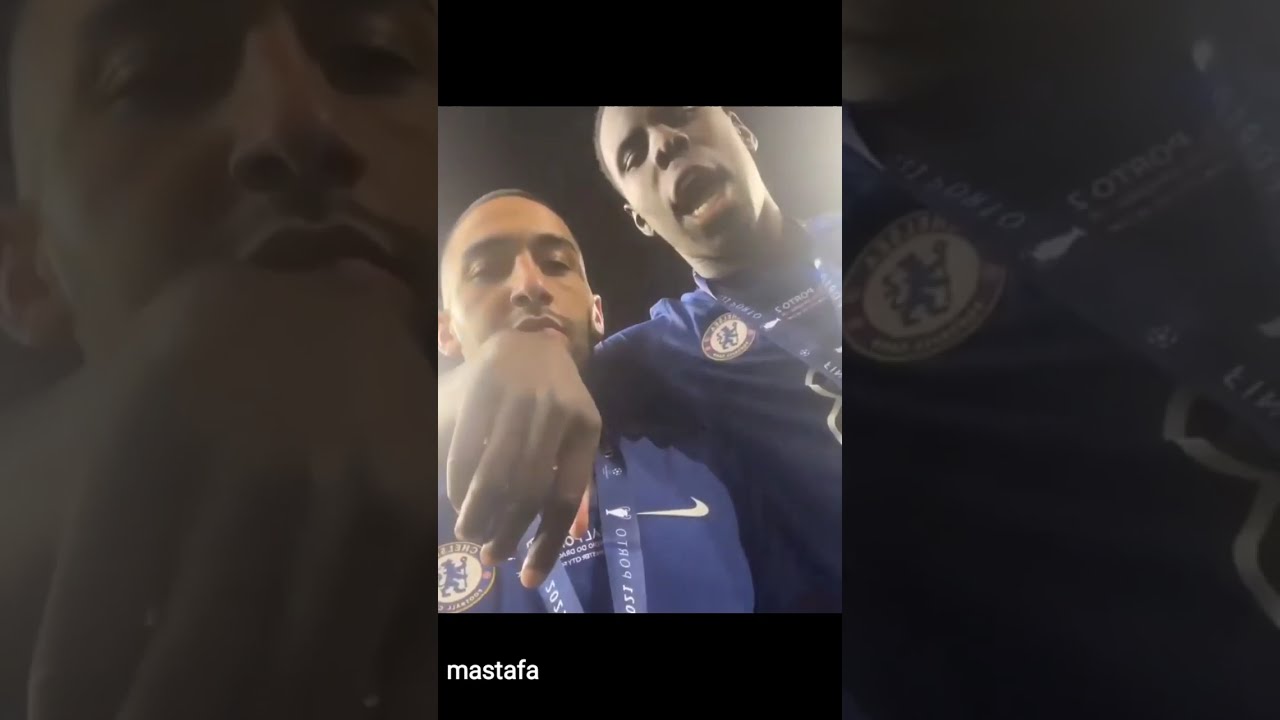 Kurt Zouma and Hakim Ziyech funny video after Collecting the  Champions League