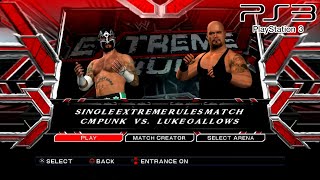 WWE SmackDown VS Raw 2011 PS3 - CM Punk VS Luke Gallows - Extreme Rules [2K][mClassic]