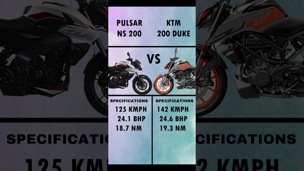 NS 200 VS DUKE 200   KTM  pulsar