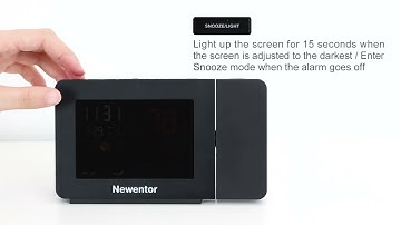 Newentor Q6 Atomic Projection Alarm Clock: Basic setup operation