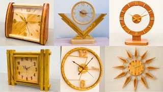 6 Most Loved Beautiful Wooden Clock Models //// DIY Simple Art Wooden Clocks At Home